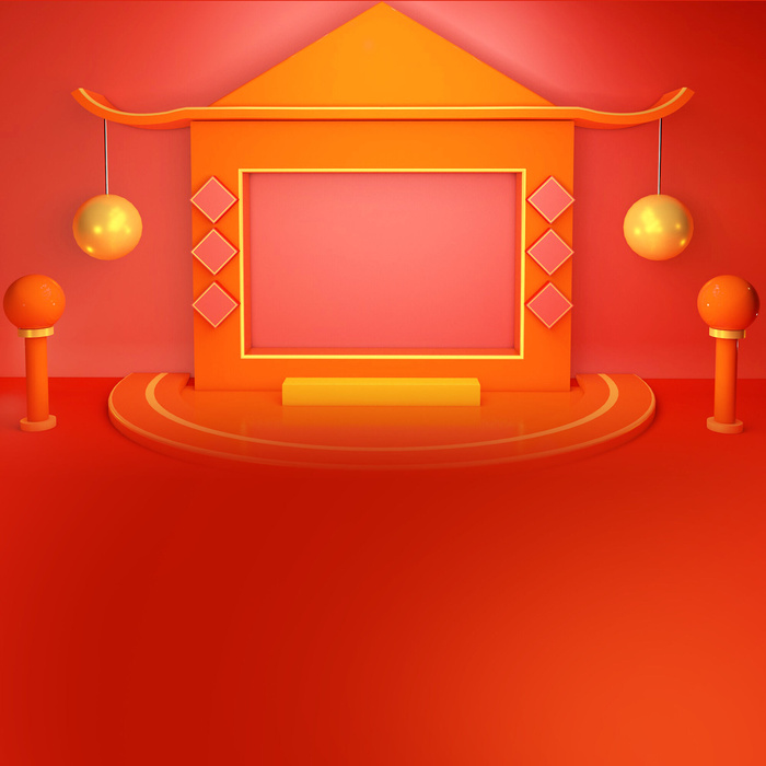 立体C4D场景电商首页主图直通车促销banner海报背景PSD素材