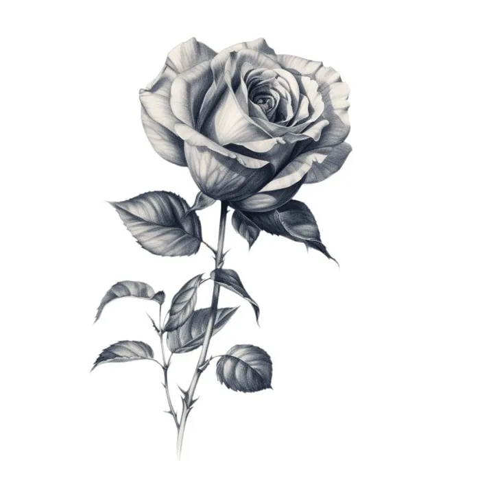 情人节520玫瑰花手绘插画免抠(1024x1024)