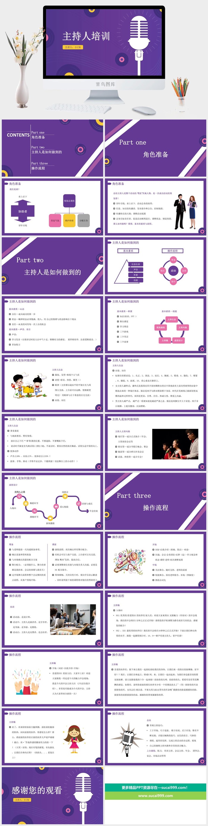 主持人入门培训班培训PPT模板