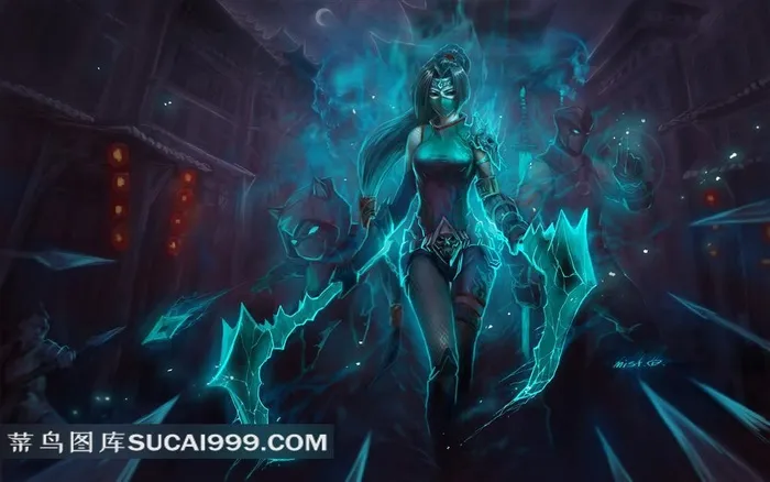 英雄联盟阿卡丽人物高清图片素材