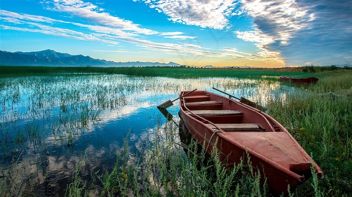 西溪湿地黄昏美景