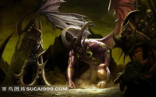 CG手绘穿铠甲的三个怪兽