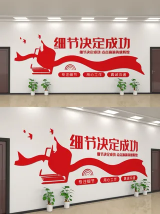 企业公司商业文化墙装修展板口号标语历史进程