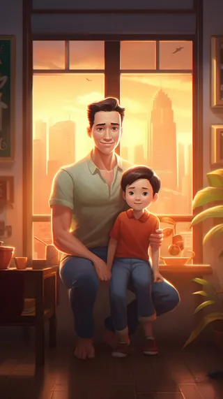 父亲 父亲节 温馨 坚强 爱护 关怀 教育 快乐 幸福 父爱