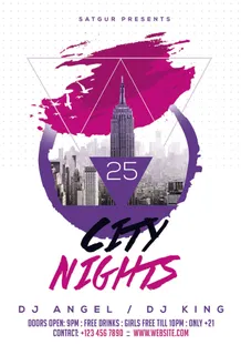 科技感多边形海报模板