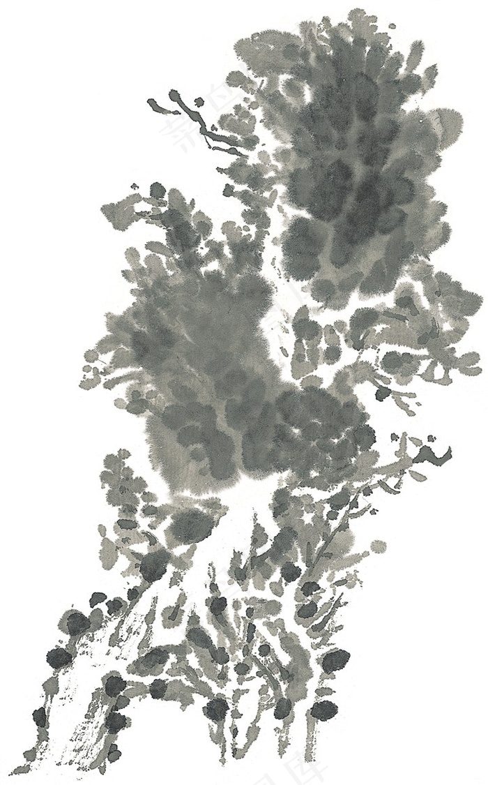 树工笔图片素材