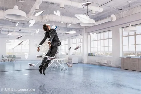 创意商务人士飞舞高清图片