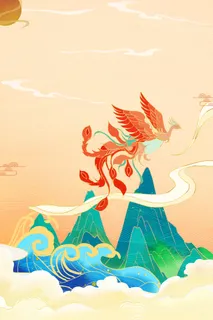 中式古典国潮来袭海报展板宣传背景图PSD设计PS模板素材