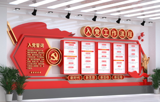 党建文化墙入党工作流程