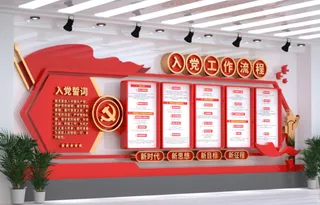 党建文化墙入党工作流程