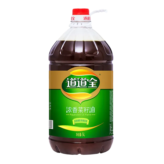 道道全浓香菜籽油5升 超市商品白底图免抠实物摄影png格式图片透明底