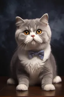 一只可爱的猫咪坐着桌子上摄影图