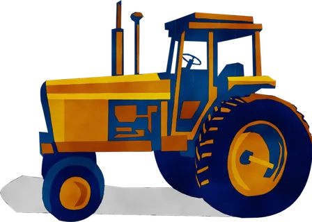 黄色卡通拖拉机