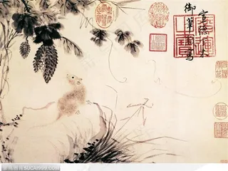 花鸟篇-果树下的老鼠