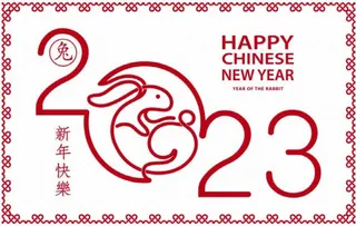 2023兔年新年传统海报