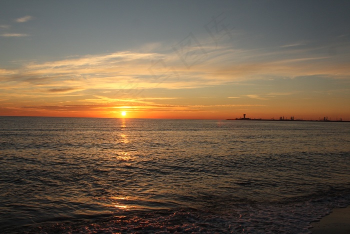 波罗的海日落风景图片
