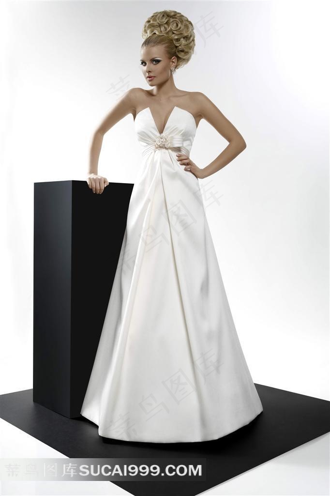 火辣性感外国美女婚纱摄影照