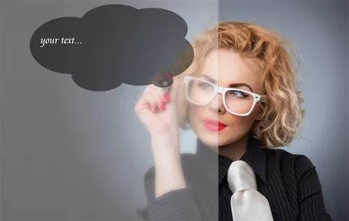 美女白领思考问题