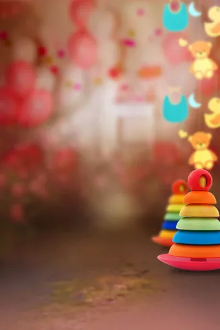 油画彩色儿童照相背景