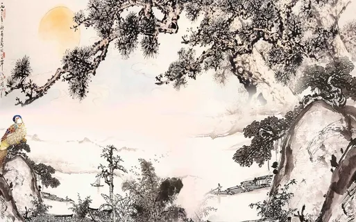 新中式山水背景墙 新中式山水背景墙