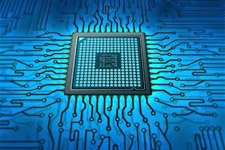 蓝色信息数码高科技芯片创意背景