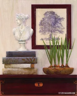 植物石膏雕塑艺术油画