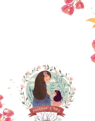 母亲节背景海报 