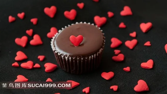 美味的巧克力蛋糕高清图片