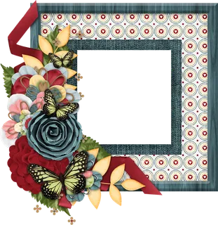 花朵相片框线条图