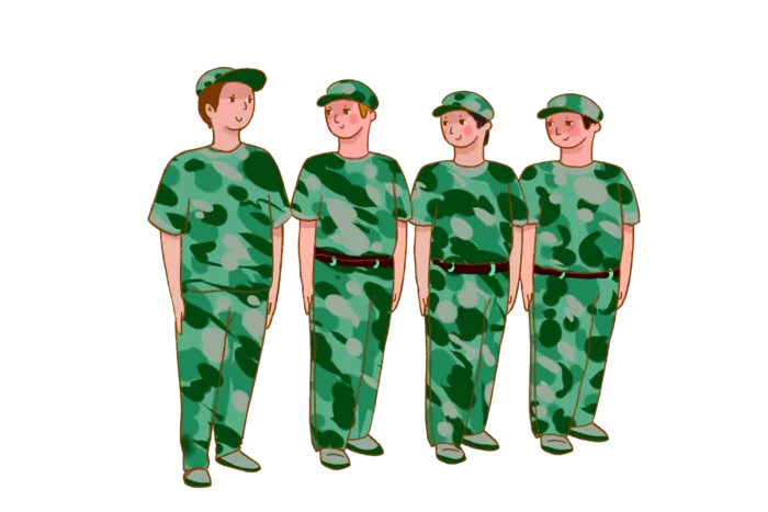 开学军训插画