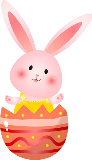 复活节兔子的可爱形象插画(1)