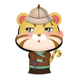 PNG免扣2022虎年新年春节元旦卡通老虎形象图片插画PSD设计素材