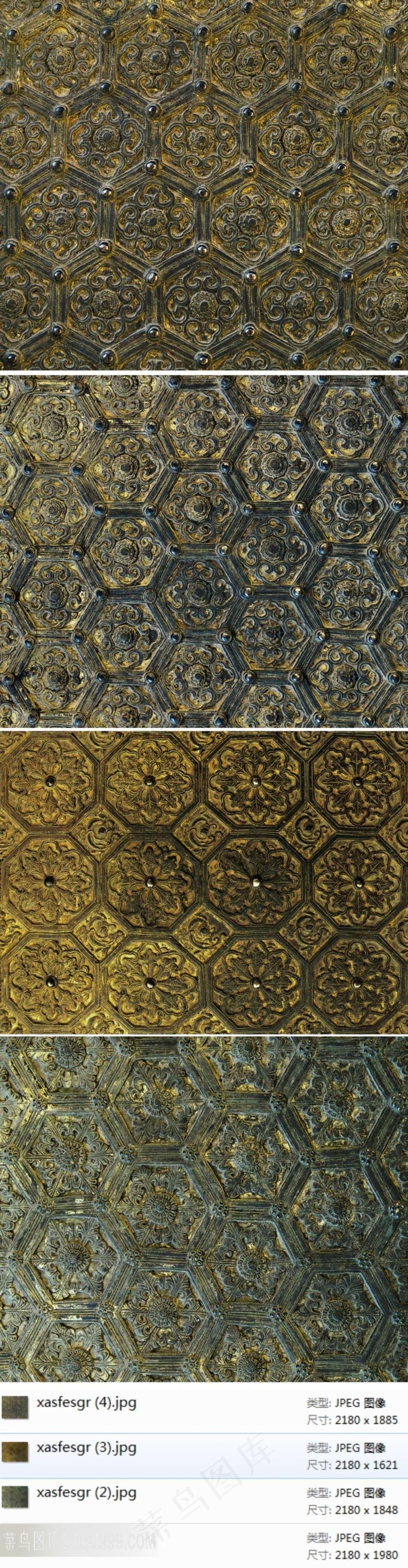 中国传统铜纹背景