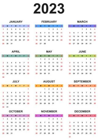 2023 年日历 PNG免抠