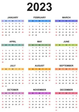 2023 年日历 PNG免抠