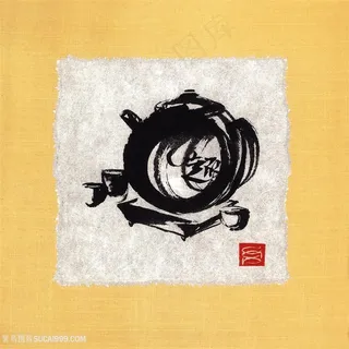 古典茶具茶道装饰画 古典茶具茶道装饰画