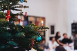 圣诞节室内人物圣诞树特写前景场景圣诞送礼物(74)