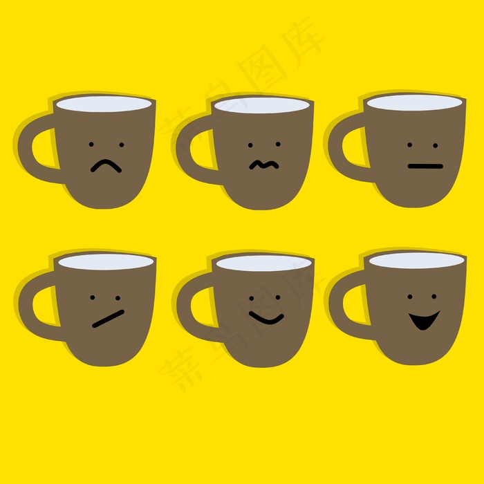 卡通杯子素材图片