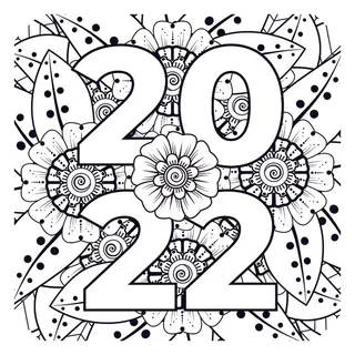 设计 2022 数字 新年 素材