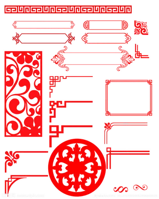 免扣元素中式古典风