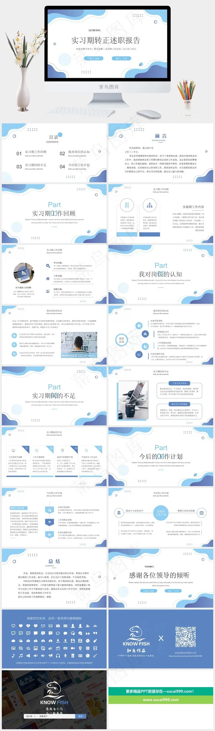 述职报告
白色营销PPT模板