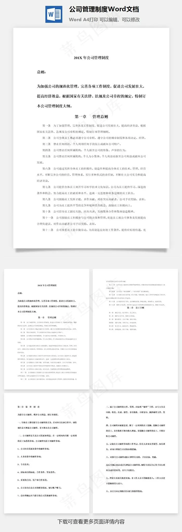 公司管理制度Word文档