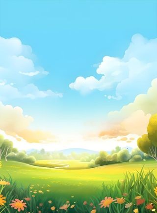 绿色清新户外草地背景