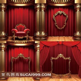 多张喜庆红布幕高清摄影图片