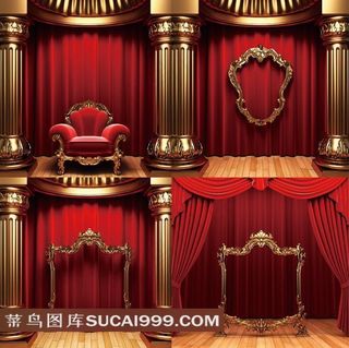 多张喜庆红布幕高清摄影图片