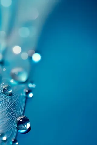 露珠蓝色清新大气背景