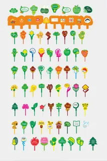 清新爱护花草指示牌