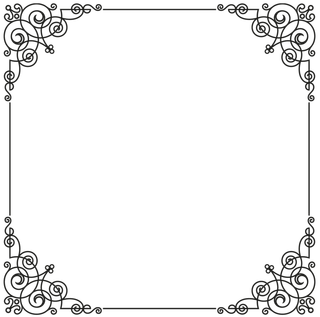 欧式复古线条边框花纹AI矢量LOGO角框花边分割线设计PSD卡片素材