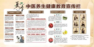夏季养生宣传展板