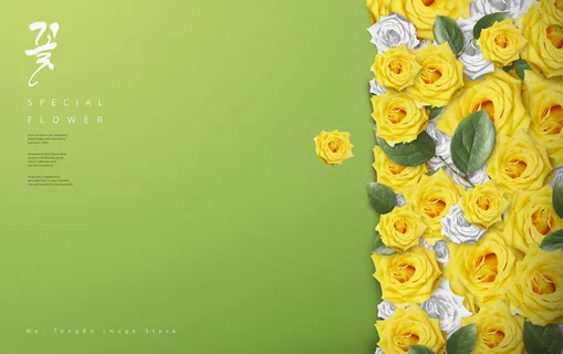 韩式花卉节日背景